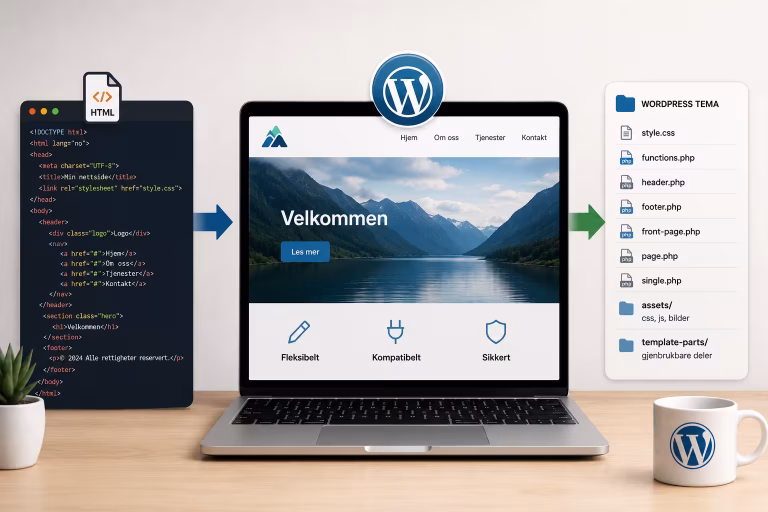 Slik konverterer du statisk HTML til et WordPress-tema uten å ødelegge nettstedet